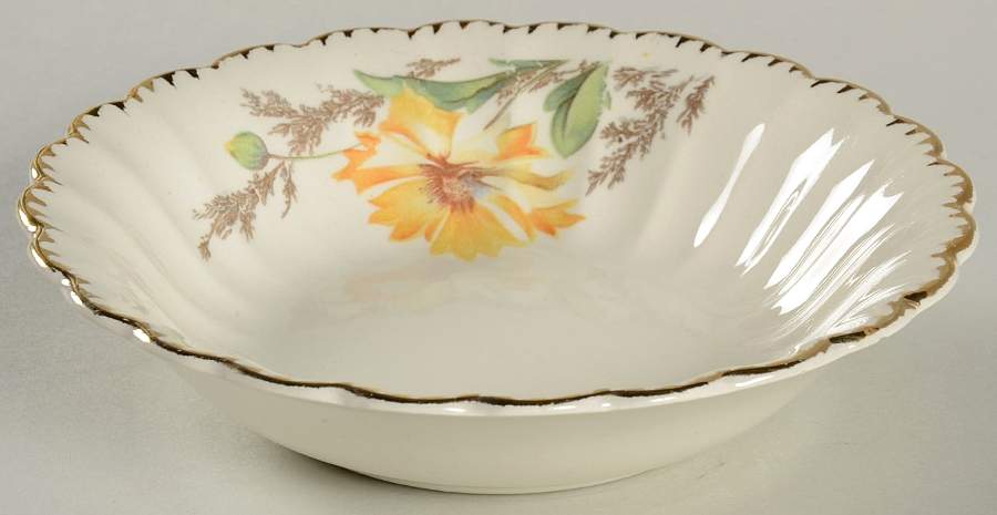 Yellow Daisy Fruit/Dessert (Sauce) Bowl by Limoges-American-1