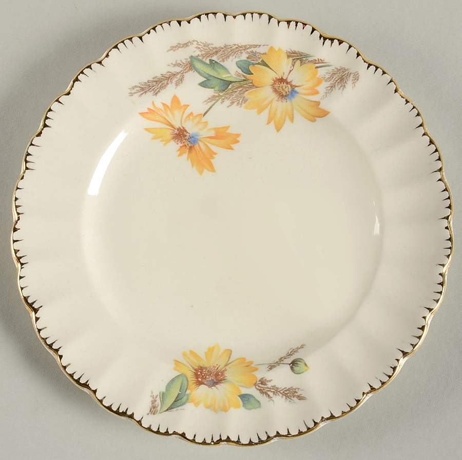 Yellow Daisy Bread & Butter Plate by Limoges-American-1