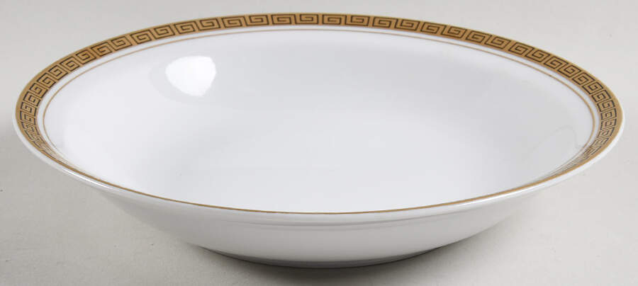 Greek Key Rim Soup Bowl by Linden-1