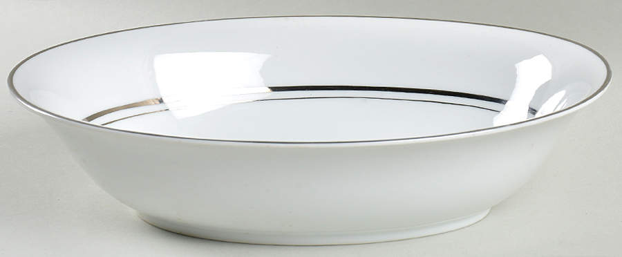 Silver Tiara 10" Oval Vegetable Bowl by Linden-1