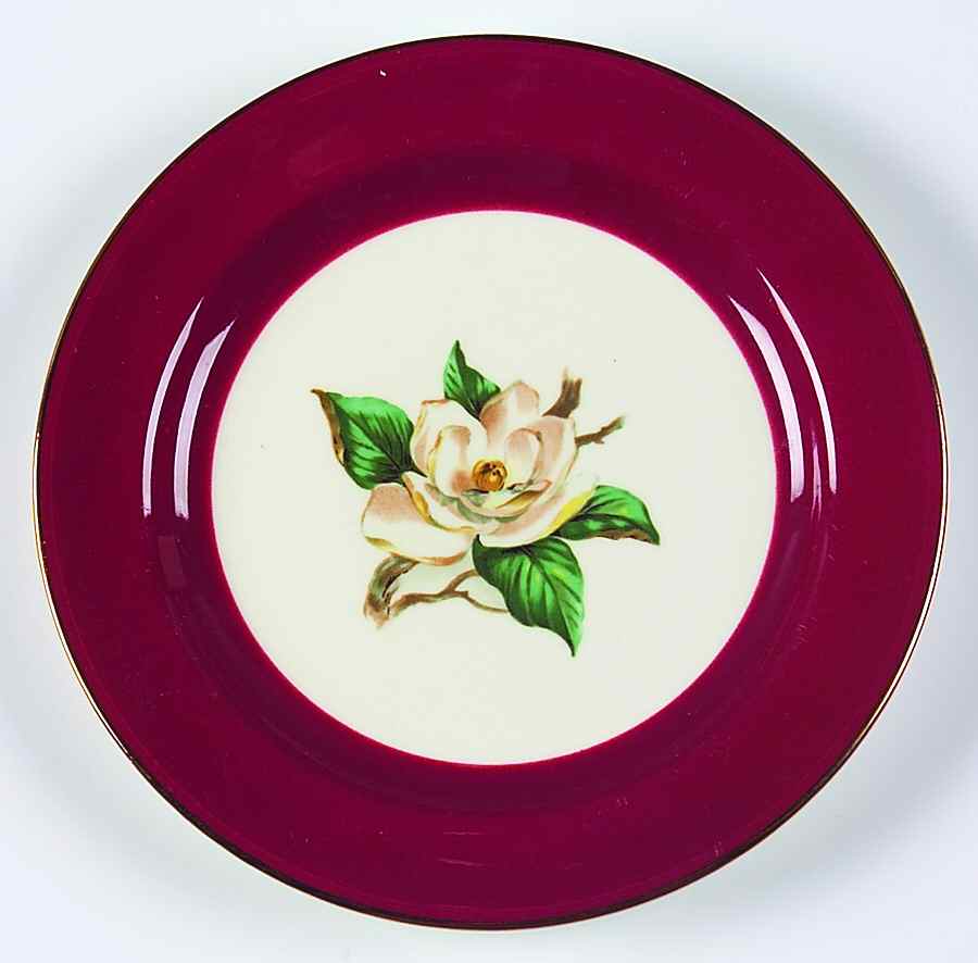 Burgundy Bread & Butter Plate by Lifetime-1