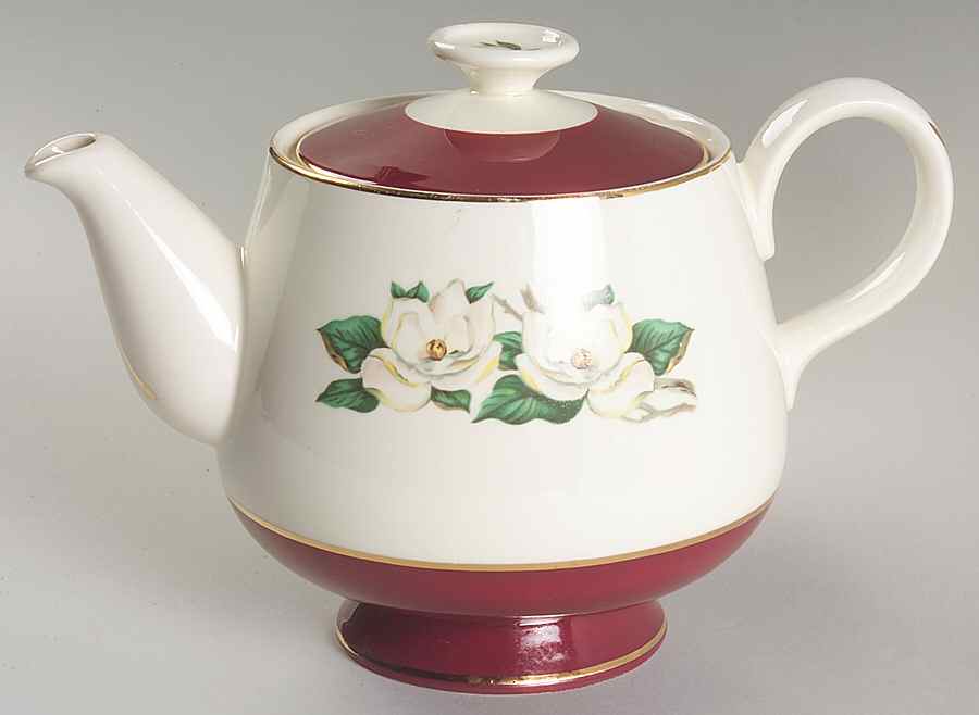 Burgundy Teapot & Lid by Lifetime-1