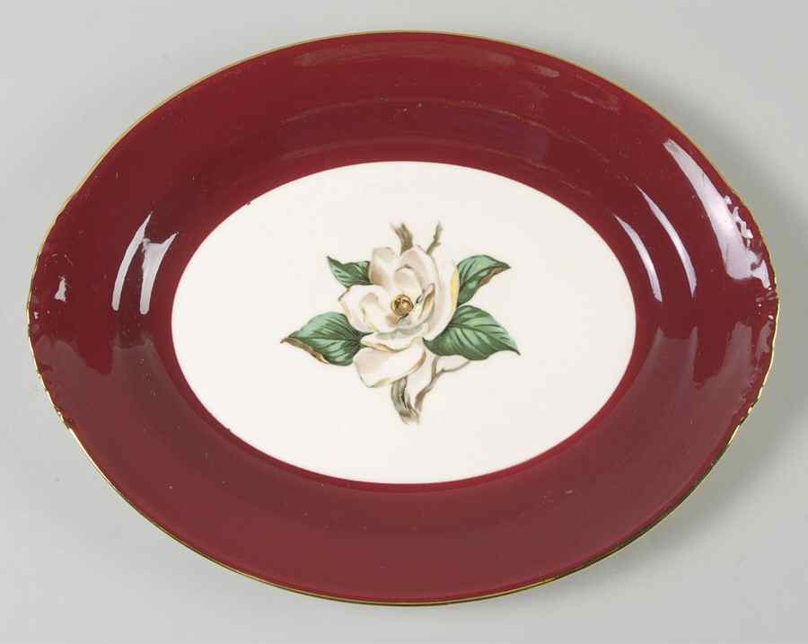 Burgundy 11" Oval Serving Platter by Lifetime-1