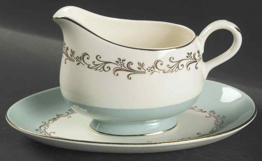 Gold Crown Gravy Boat & Underplate/Relish by Lifetime-1