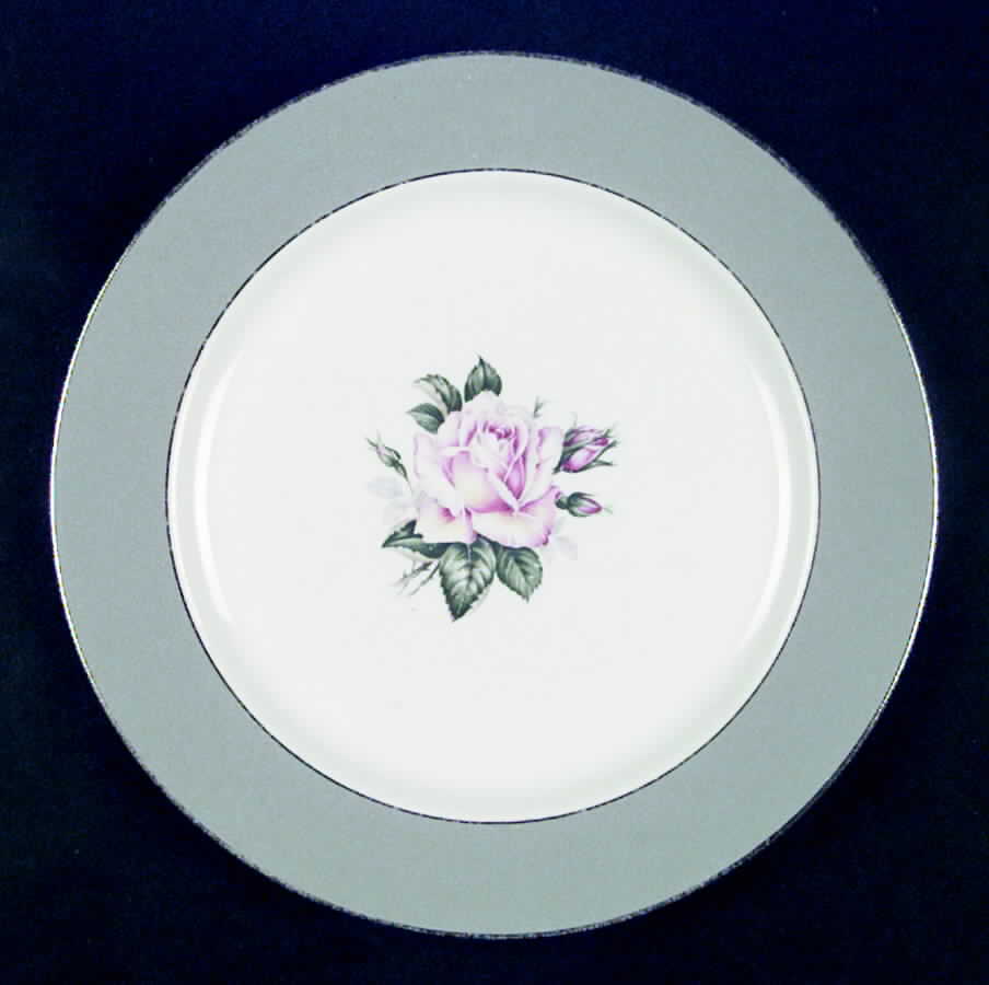 Gray Dawn (Pink Rose) Dinner Plate by Lifetime-1