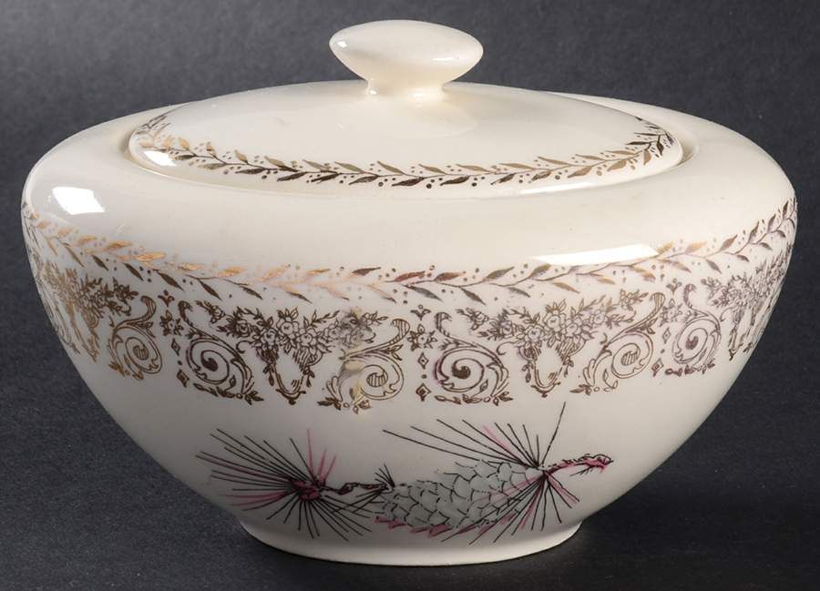 Pine Cone Sugar Bowl & Lid by Lifetime-1