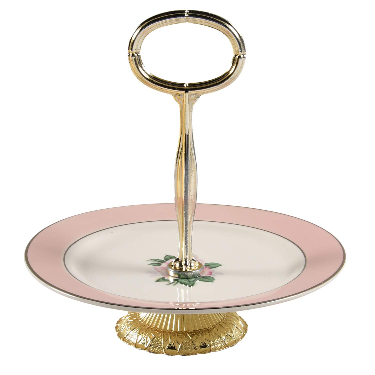 Pink Rose 3"- 3 1/4" Candleholder (BB) HC by Lifetime-1