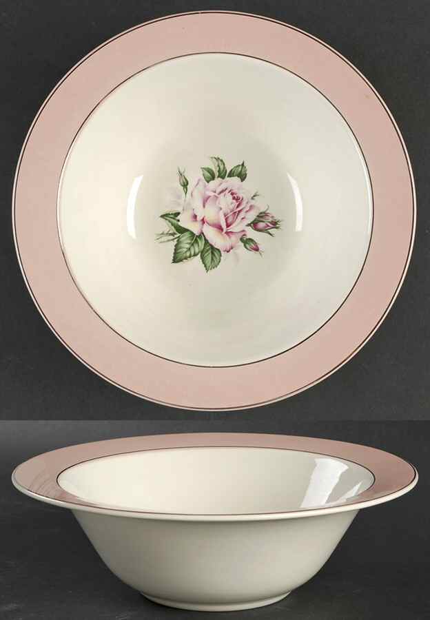 Pink Rose 9" Round Vegetable Bowl by Lifetime-1