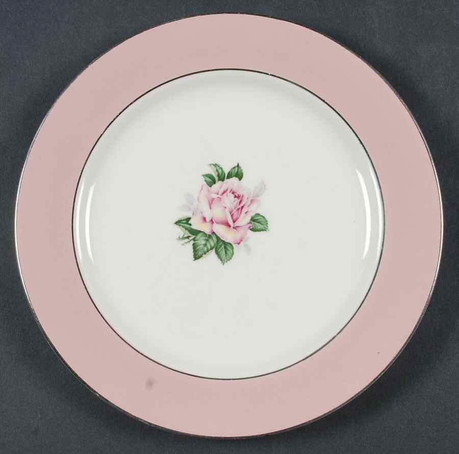 Pink Rose Salad Plate by Lifetime-1
