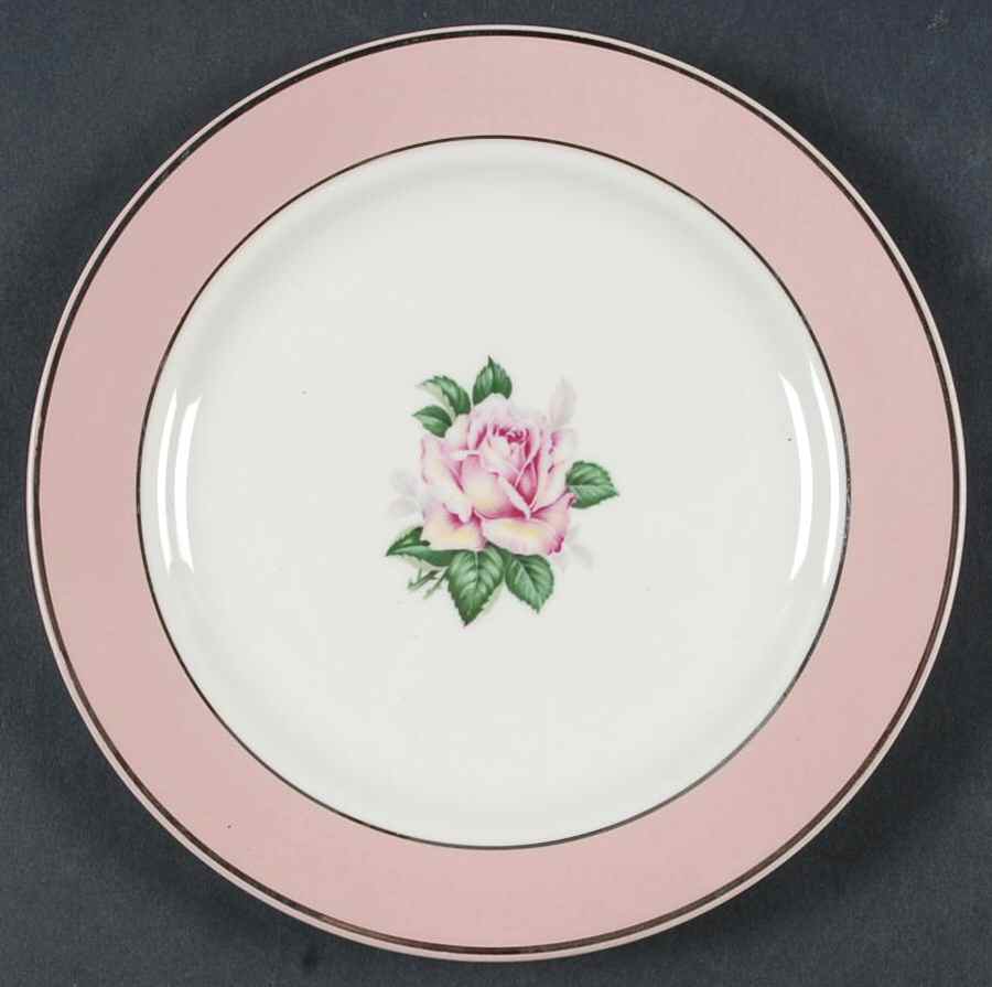 Pink Rose Bread & Butter Plate by Lifetime-1