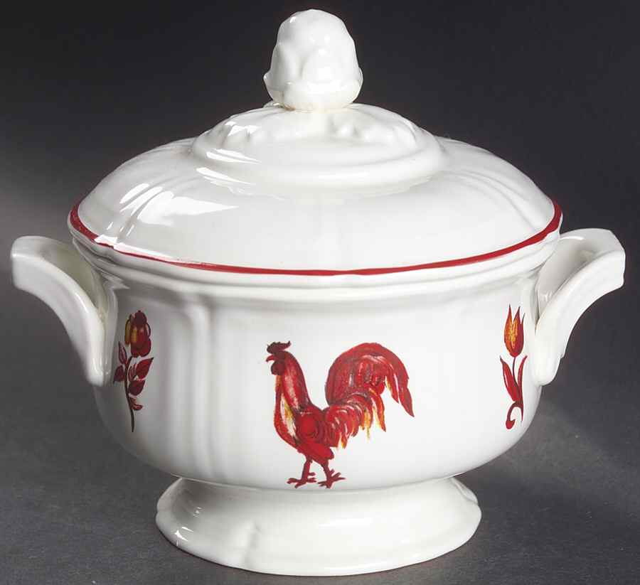 Mr. Rooster Sugar Bowl & Lid by Liberty Hall-1
