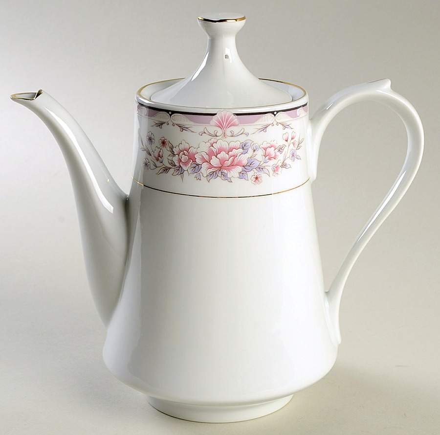 Donna (Gold Verge) Coffee Pot & Lid by Liling-1