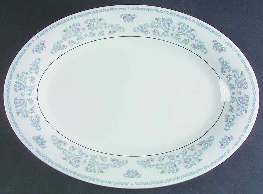 Dorchester 14" Oval Serving Platter by Liling-1