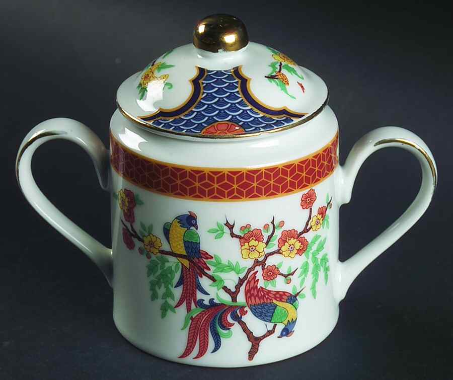 Imperial Garden Sugar Bowl & Lid by Liling-1