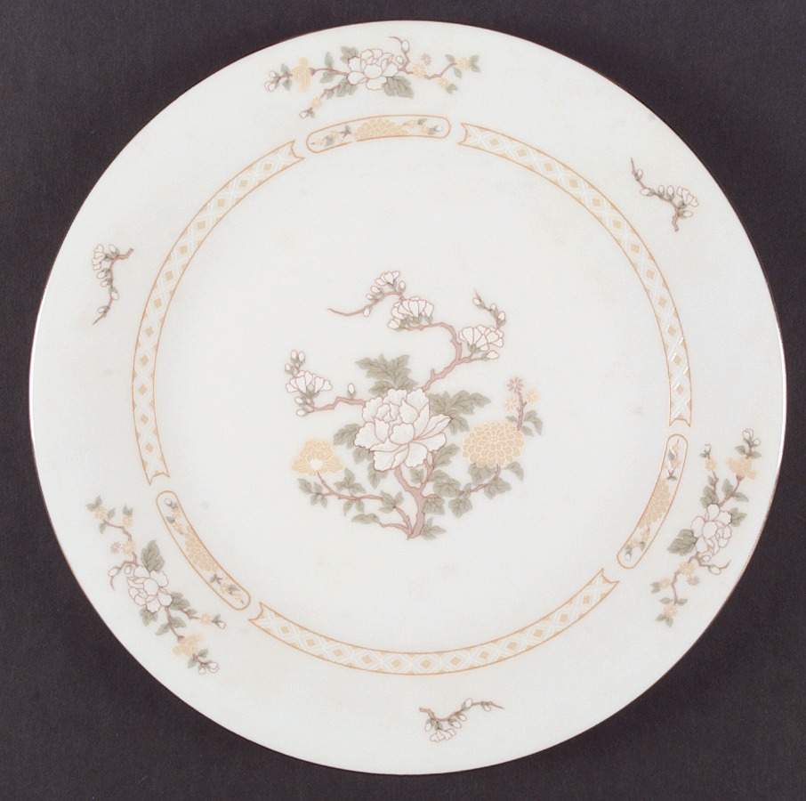 Jade Tree (Gold Trim) Dinner Plate by Liling-1