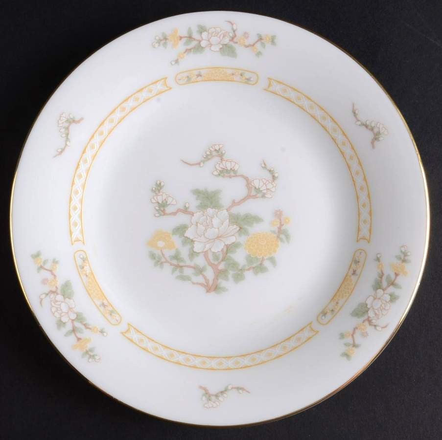 Jade Tree (Gold Trim) Bread & Butter Plate by Liling-1