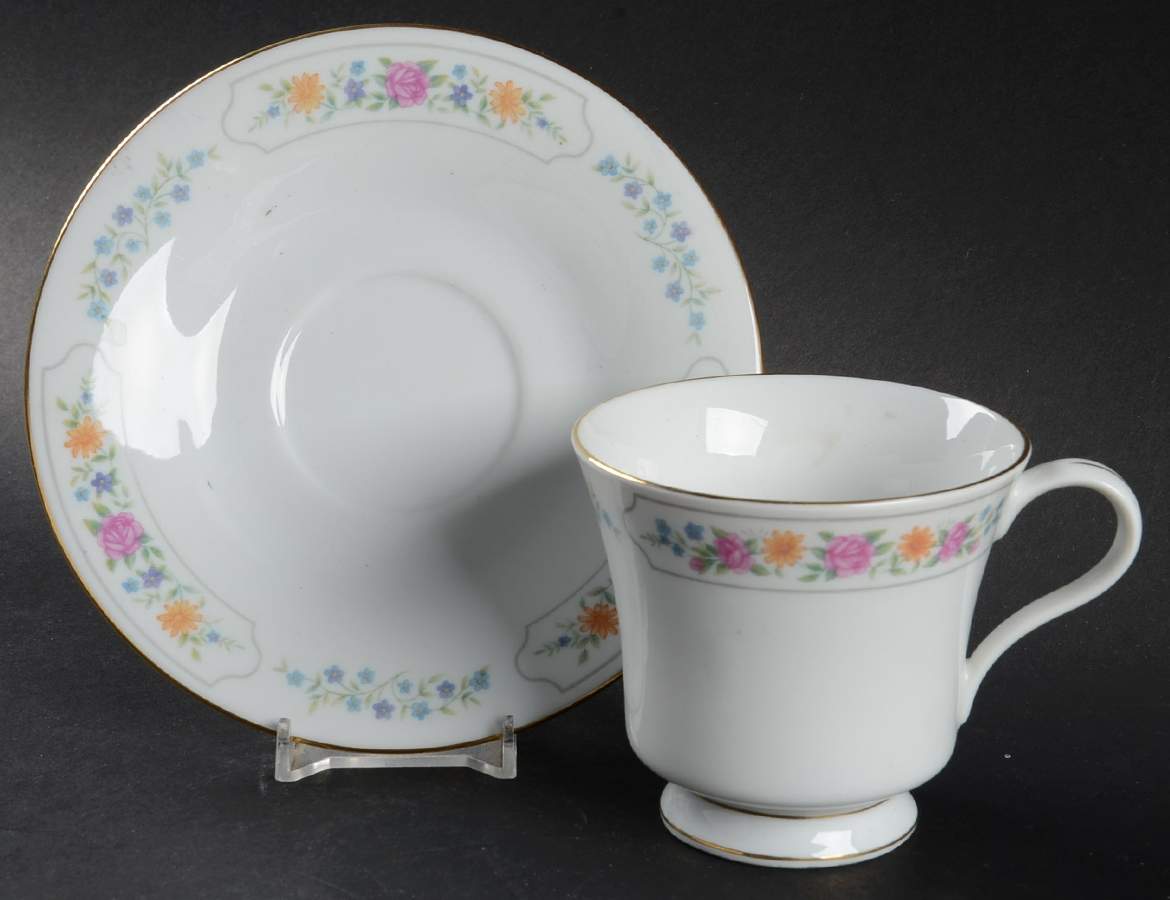 Keepsake Footed Cup & Saucer Set by Liling-1