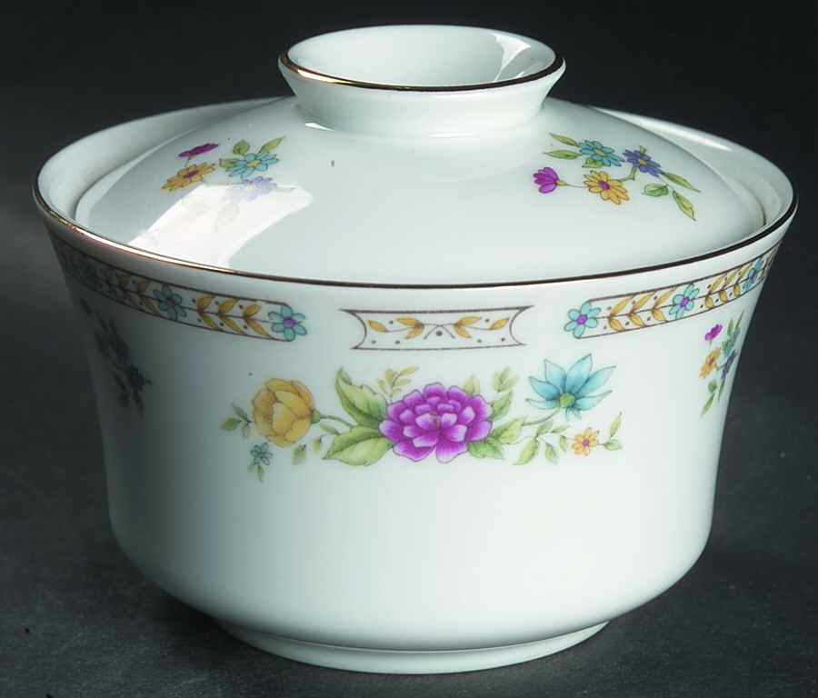 Ling Rose Sugar Bowl & Lid by Liling-1