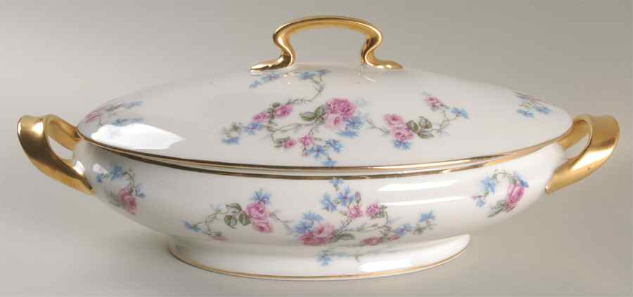LIM10 Oval Covered Vegetable by Limoges-French-1