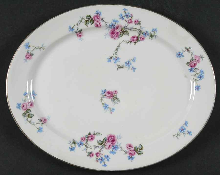 LIM10 11" Oval Serving Platter by Limoges-French-1