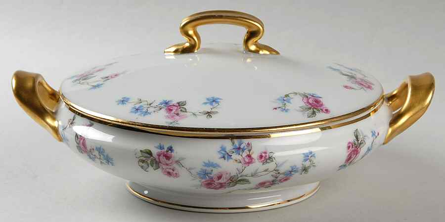 LIM10 Round Covered Vegetable by Limoges-French-1