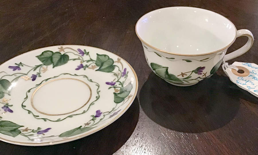 LIM12 Flat Cup & Saucer Set by Limoges-French-1