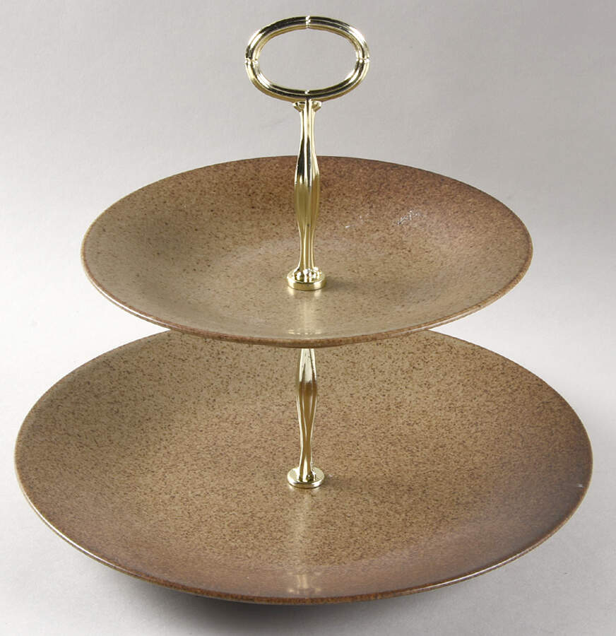 Acorn (Round) 6 5/8"-10"  2 Tiered Serving Tray (Dp, Sp) HC by Lindt-Stymeist-1