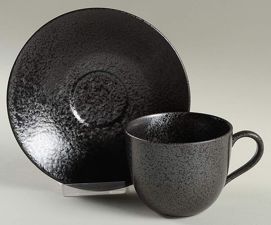 Coal (Round) Flat Cup & Saucer Set by Lindt-Stymeist-1