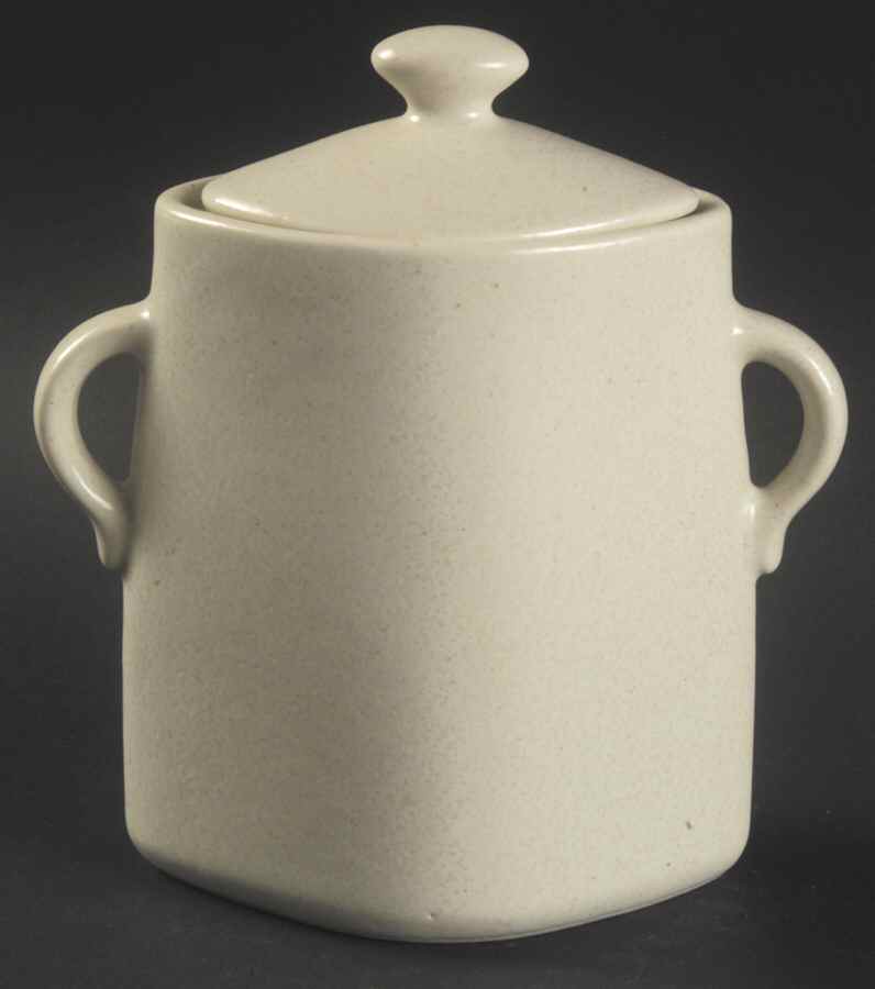 Linen (Round, Matte Textured) Sugar Bowl & Lid by Lindt-Stymeist-1