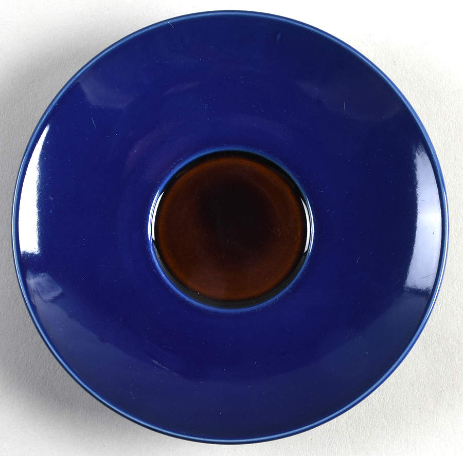 Yo Han Cobalt Blue and Mahogany Saucer by Lindt-Stymeist-1