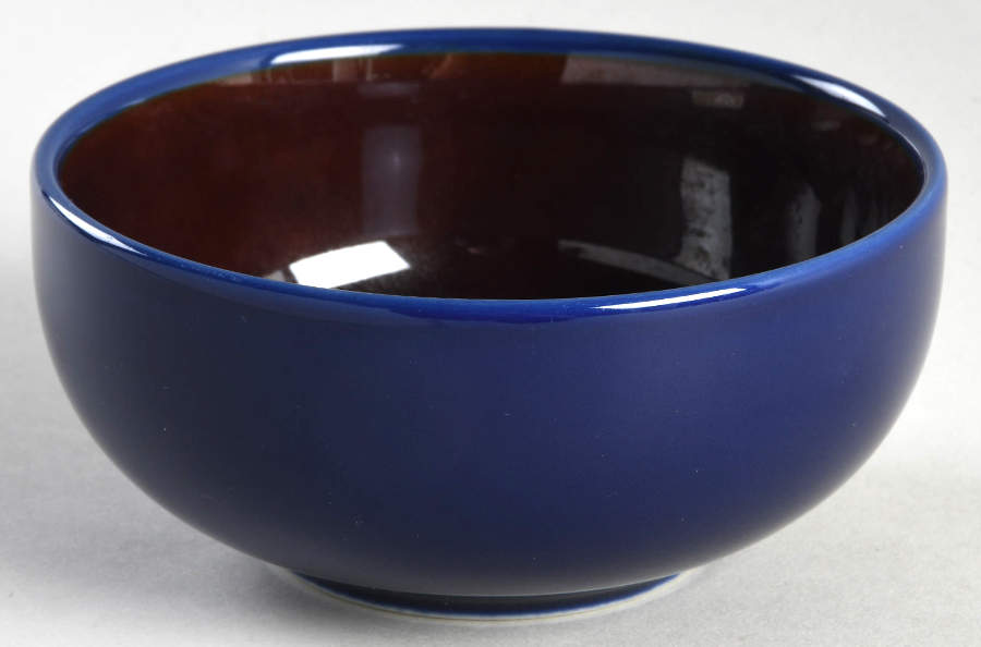 Yo Han Cobalt Blue and Mahogany Fruit/Dessert (Sauce) Bowl by Lindt-Stymeist-1