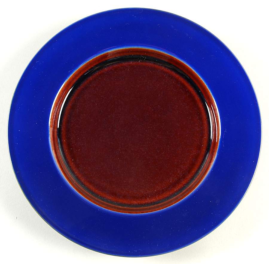 Yo Han Cobalt Blue and Mahogany Luncheon Plate by Lindt-Stymeist-1