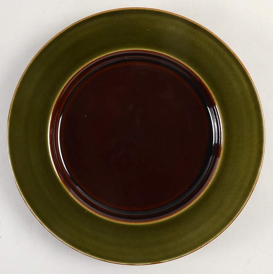 Yo Han Olive Green and Mahogany Luncheon Plate by Lindt-Stymeist-1