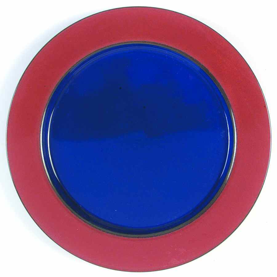 Yo Han Rust Cobalt Blue Dinner Plate by Lindt-Stymeist-1