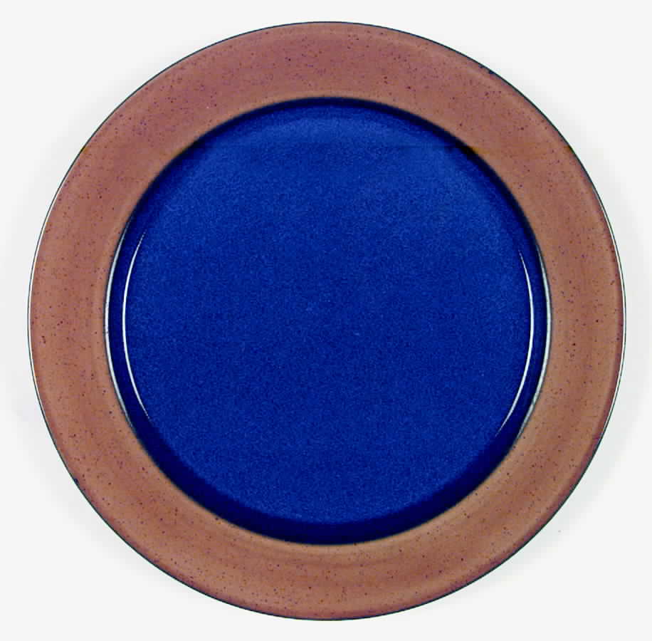Yo Han Wheat Brown Cobalt Blue Dinner Plate by Lindt-Stymeist-1