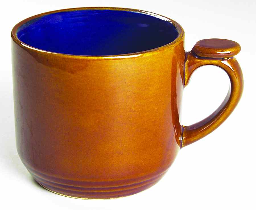 Yo Han Wheat Brown Cobalt Blue Mug by Lindt-Stymeist-1