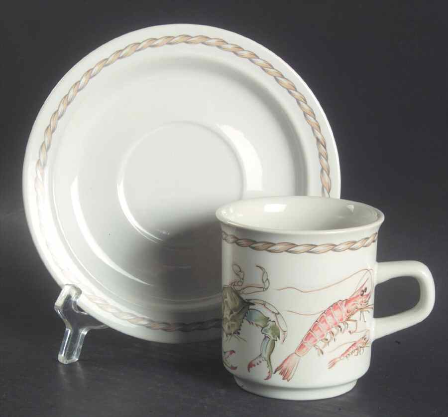 Coquillage Flat Cup & Saucer Set by Ljungberg-1