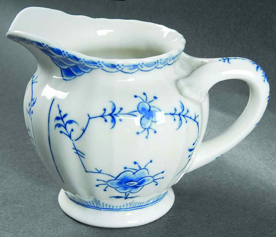 Blue Fjord (Scalloped) Creamer by Lipper & Mann (L & M)-1