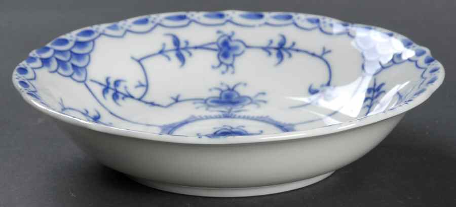 Blue Fjord (Scalloped) Fruit/Dessert (Sauce) Bowl by Lipper & Mann (L & M)-1