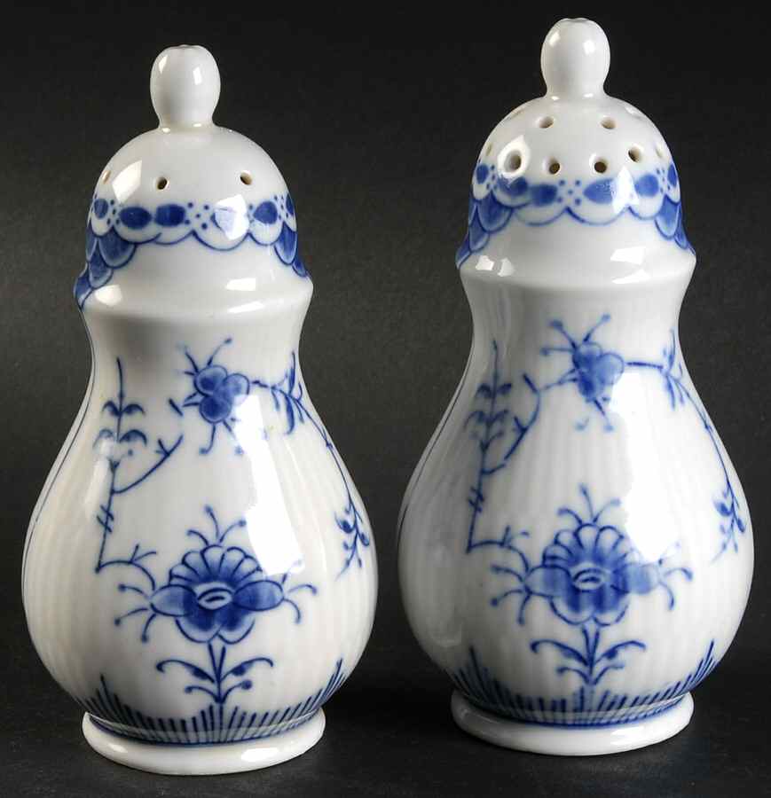 Blue Fjord (Scalloped) Salt & Pepper Set by Lipper & Mann (L & M)-1