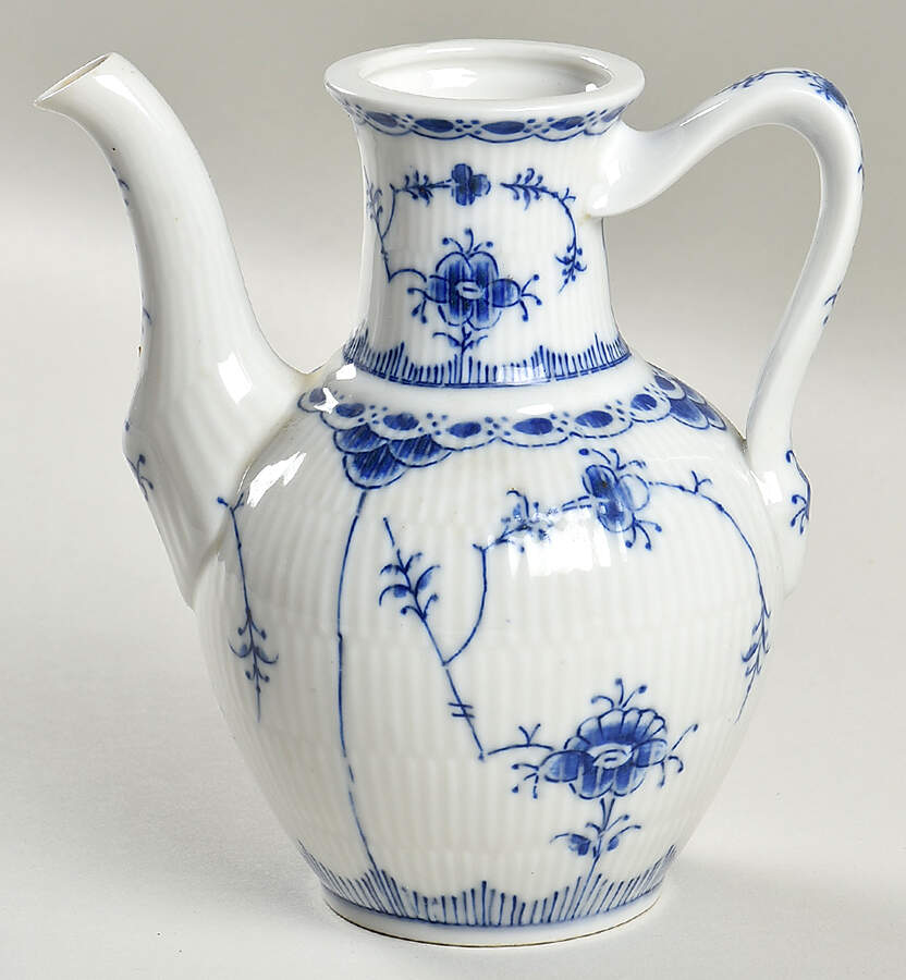 Blue Fjord (Smooth) Mini Coffee Pot No Lid by Lipper & Mann (L & M)-1