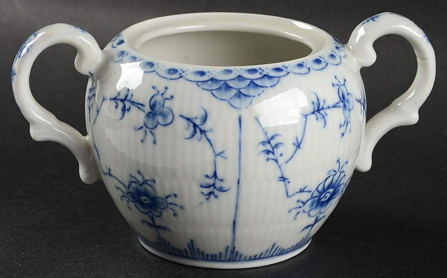 Blue Fjord (Smooth) Sugar Bowl No Lid by Lipper & Mann (L & M)-1
