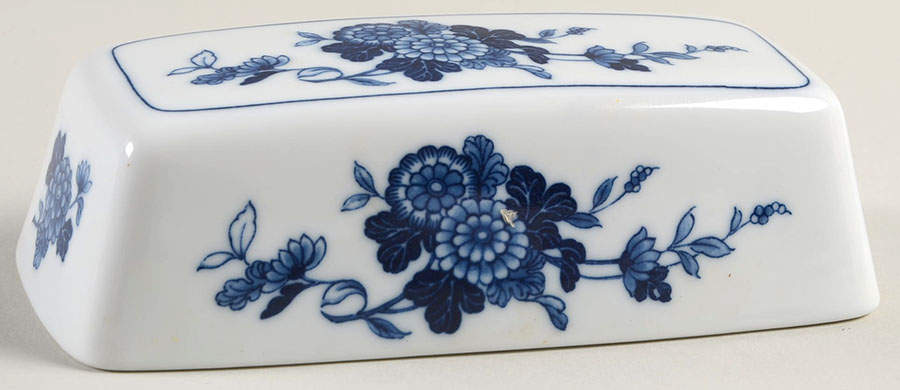 Blue Imari (L & M) Lid for 1/4 Lb Butter by Lipper & Mann (L & M)-1
