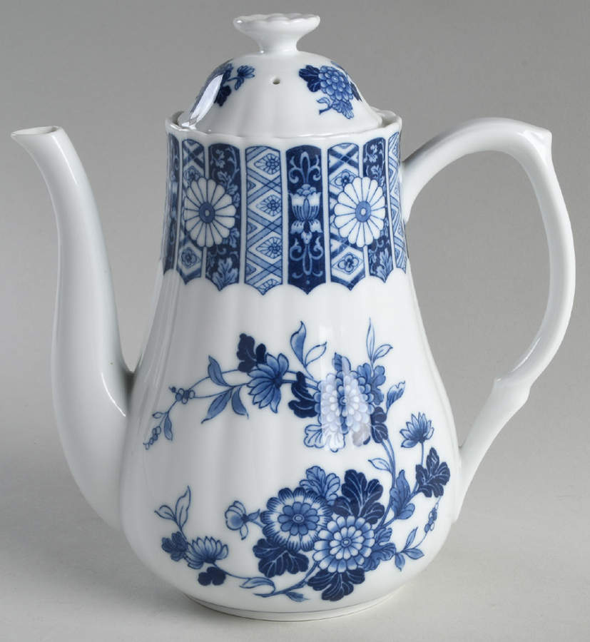 Blue Imari (L & M) Coffee Pot & Lid by Lipper & Mann (L & M)-1