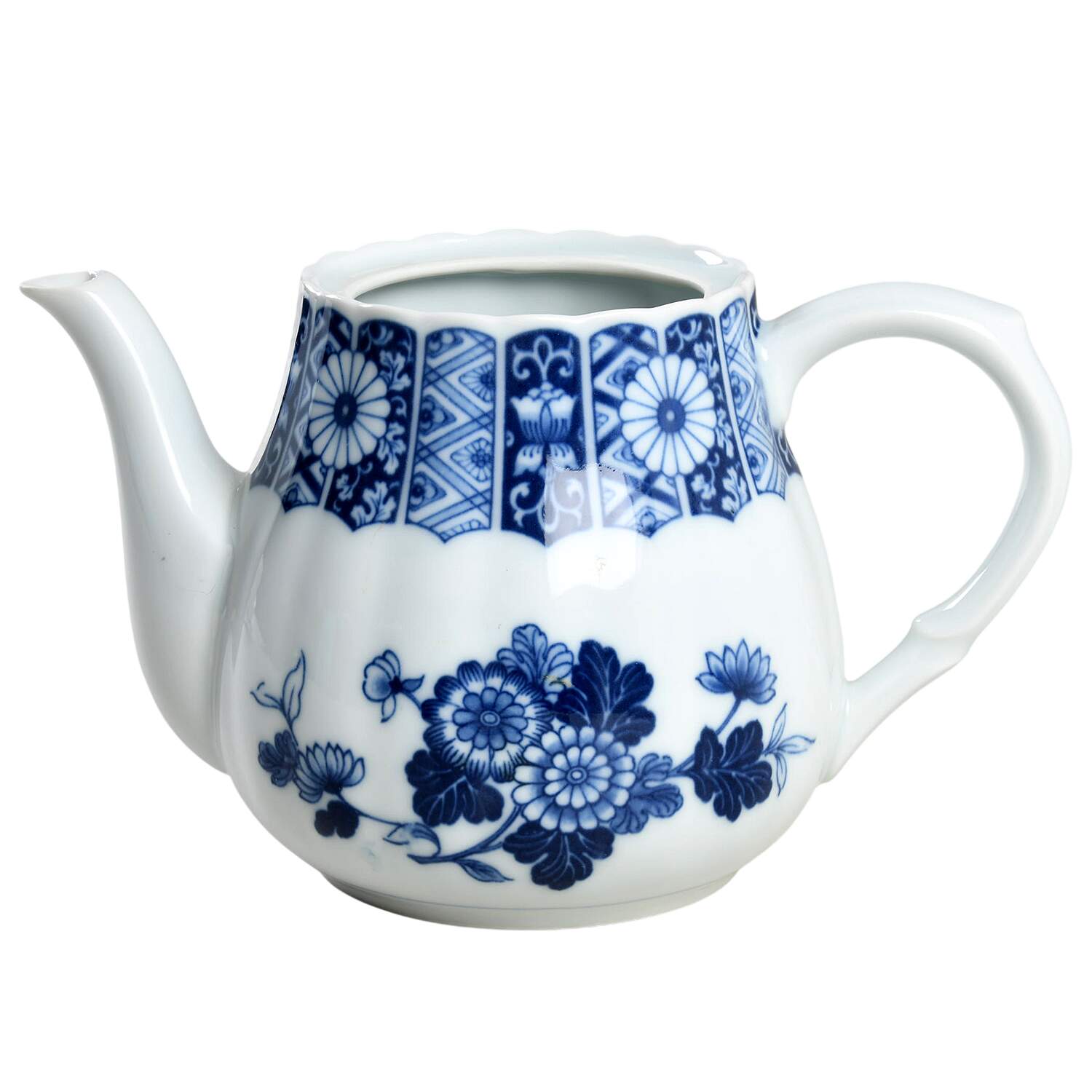 Blue Imari (L & M) Teapot No Lid by Lipper & Mann (L & M)-1