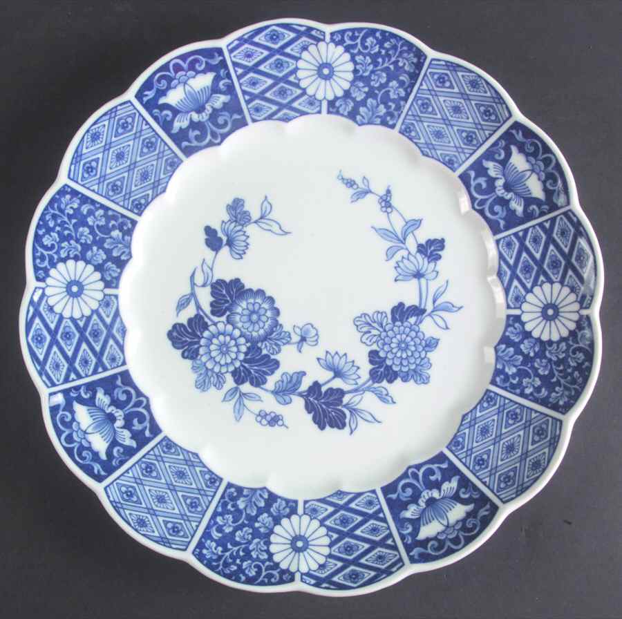 Blue Imari (L & M) 12" Chop Plate (Round Platter) by Lipper & Mann (L & M)-1