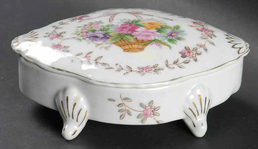 Bristol Gardens Oval Box & Lid by Lipper & Mann (L & M)-1