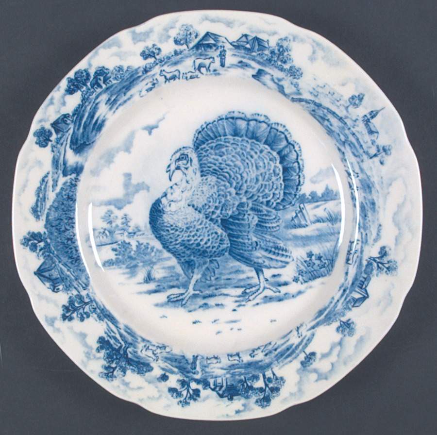 Country Fair Blue Dinner Plate by Lipper & Mann (L & M)-1