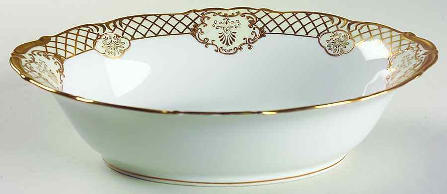 Golden Symphony (L & M) 10" Oval Vegetable Bowl by Lipper & Mann (L & M)-1