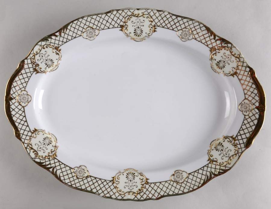 Golden Symphony (L & M) 16" Oval Serving Platter by Lipper & Mann (L & M)-1